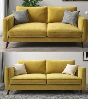 Fabric sofa upholstery detail